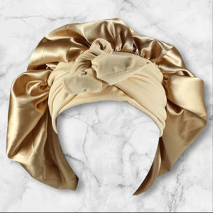 Gold Bow Tie Bonnet