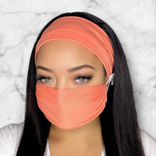 Load image into Gallery viewer, Coral Headband and Mask Set
