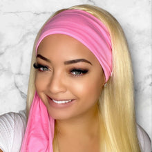 Load image into Gallery viewer, Pink Headband and Mask Set
