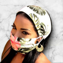 Load image into Gallery viewer, Tropical Island Headband and Mask Set
