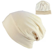 Load image into Gallery viewer, Cream Satin Lined Beanie
