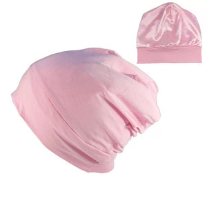 Pink Satin Lined Beanie