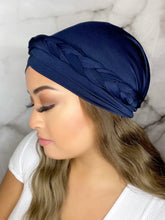 Load image into Gallery viewer, Navy Blue Headwrap
