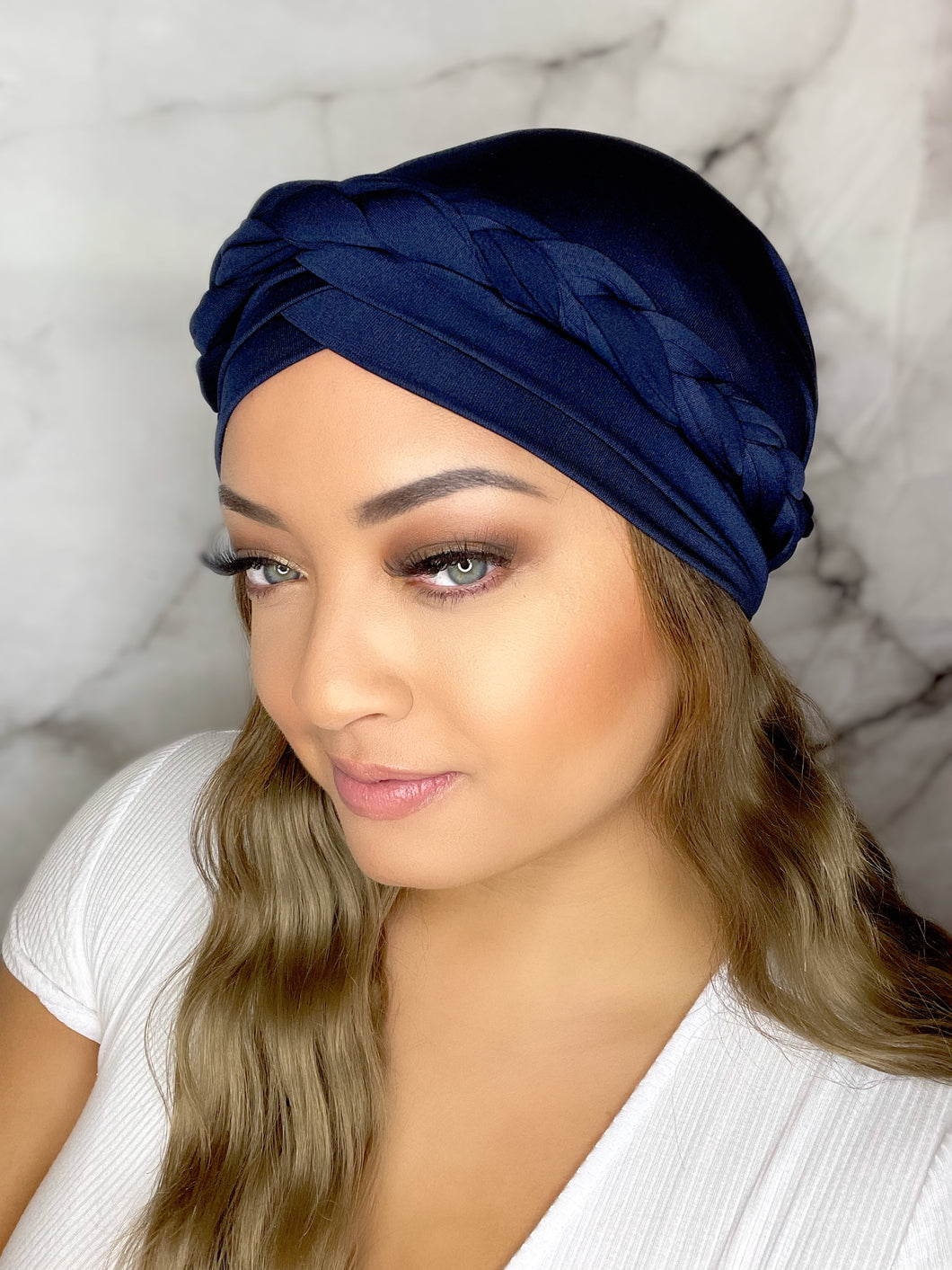 Navy Blue Headwrap