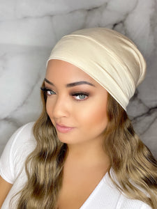 Cream Satin Lined Beanie