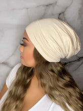 Load image into Gallery viewer, Cream Satin Lined Beanie
