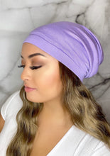 Load image into Gallery viewer, Purple Satin Lined Beanie
