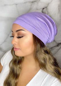 Purple Satin Lined Beanie