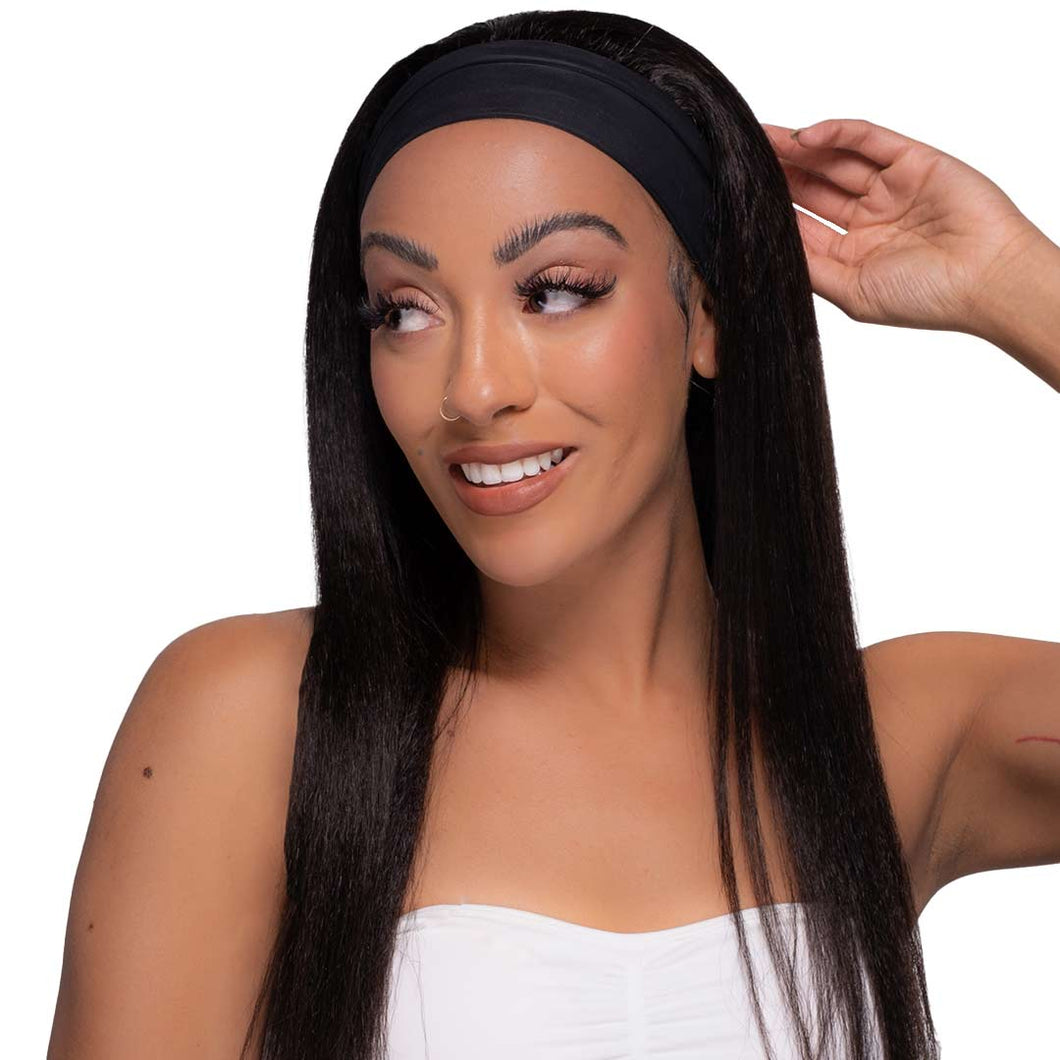 NEW! Kinky Straight Headband Wig