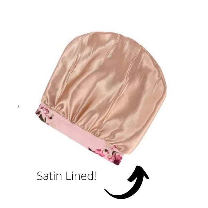 Beanie Bonnets - Black Petunia Satin Lined Beanie