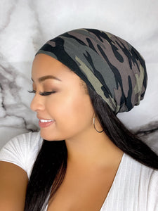 Beanie Bonnets - Camo Satin Lined Beanie