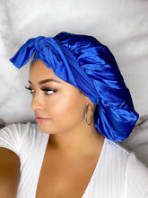 Load image into Gallery viewer, Bow Tie Bonnets - Royal Blue Bow Tie Bonnet
