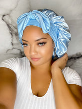 Load image into Gallery viewer, Bow Tie Bonnets - Sky Blue Bow Tie Bonnet
