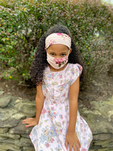 Load image into Gallery viewer, Headband And Mask Set - Children&#39;s Blush Rose Headband And Mask Set
