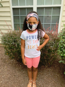 Headband And Mask Set - Children's Girly Camo Headband And Mask Set