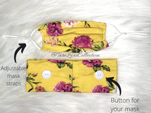 Load image into Gallery viewer, Headband And Mask Set - Children&#39;s Yellow Lily Headband And Mask Set
