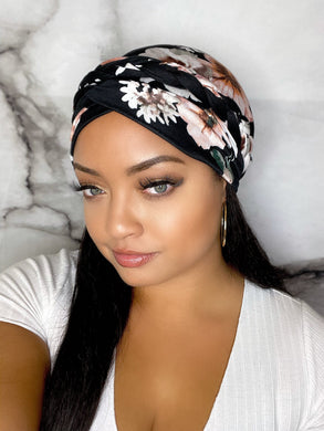 Headwraps - Black Petunia Headwrap