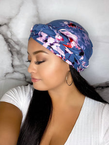 Headwraps - Blue Pansy Headwrap