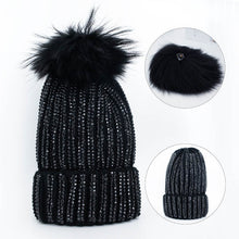 Load image into Gallery viewer, Midnight Pom Beanie
