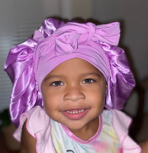 Purple Bow Tie Bonnet