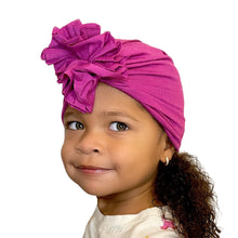 Load image into Gallery viewer, Children&#39;s Purple Flower Turban
