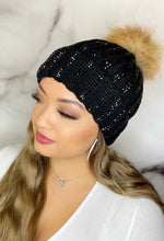 Load image into Gallery viewer, Midnight Pom Beanie
