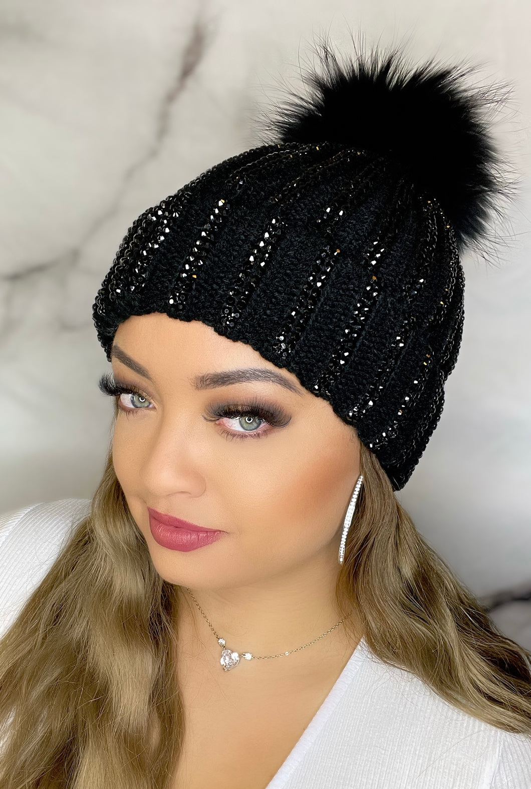 Midnight Pom Beanie