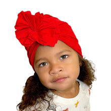 Load image into Gallery viewer, Children&#39;s Red Flower Turban
