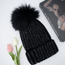 Load image into Gallery viewer, Midnight Pom Beanie
