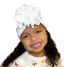 Load image into Gallery viewer, Children&#39;s White Flower Turban
