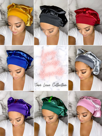 Long Snap Bonnets - Pink Long Snap Bonnet