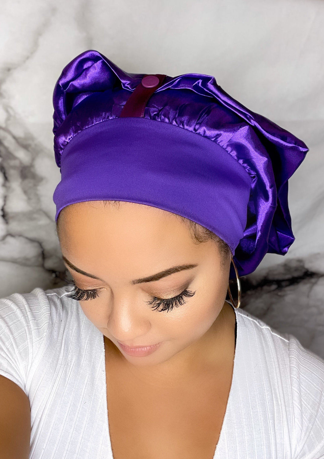 Long Snap Bonnets - Purple Long Snap Bonnet