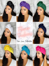 Load image into Gallery viewer, Turbans - Navy Flower Turban
