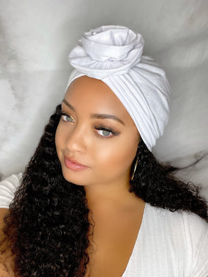 Turbans - White Flower Turban