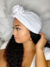 Load image into Gallery viewer, Turbans - White Flower Turban
