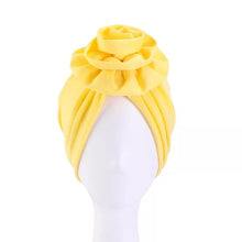 Load image into Gallery viewer, Turbans - Yellow Flower Turban
